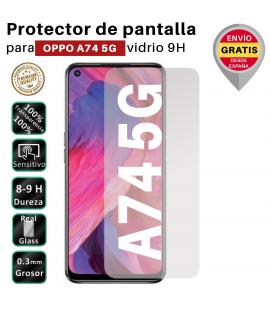 Protector de Pantalla para Oppo A94 5G Negro cristal templado 3D Completo