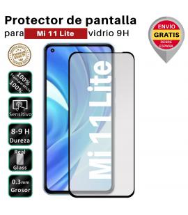 Protector de Pantalla para Xiaomi Mi 11 Lite Negro cristal templado 3D Completo