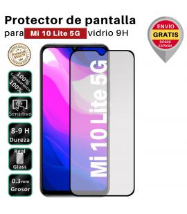 Protector de Pantalla para Xiaomi MI 10 Lite 5G Negro cristal templado 3D