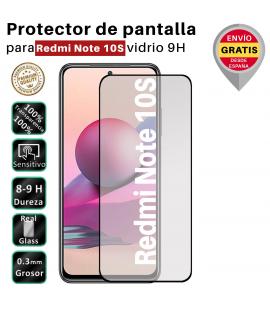 Protector de Pantalla para Xiaomi Redmi Note 10S Negro cristal templado 3D