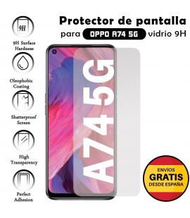 Protector de Pantalla para Oppo A94 5G Negro cristal templado 3D Completo