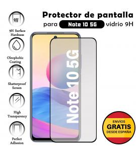 Protector de Pantalla para Xiaomi Redmi note 10 5G Negro cristal templado 3D