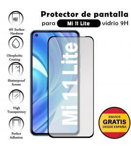 Kit Protector de Pantalla para Xiaomi Mi 11 Lite Negro cristal templado 3D Completo