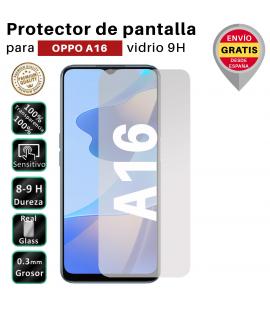 Protector de Pantalla para Oppo A16 Cristal Templado Vidrio 9H Premium