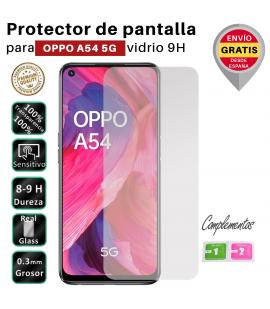 Set Protector de Pantalla para Oppo A54 5G Cristal Templado Vidrio 9H Premium