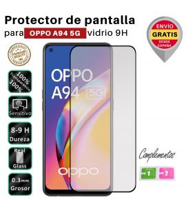 Set Protector de Pantalla para Oppo A94 Cristal Templado Vidrio 9H Premium