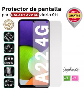 Set Protector de Pantalla para Samsung Galaxy A22 4G Cristal Templado Vidrio