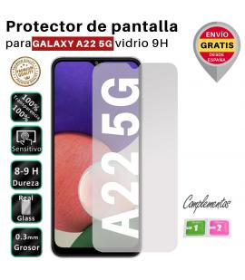 Set Protector de Pantalla para Samsung Galaxy A22 5G Cristal Templado Vidrio
