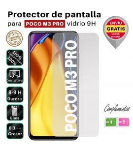 Set Protector de Pantalla para Xiaomi Poco M3 Pro Cristal Templado Vidrio 9H