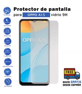 Protector de Pantalla para Oppo A15 Cristal Templado Vidrio 9H Premium