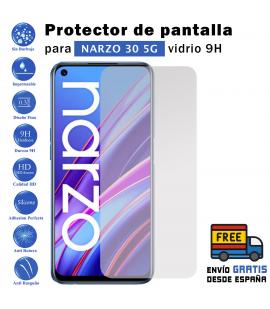 Protector de Pantalla para Realme Narzo 30 5G Cristal Templado Vidrio 9H Premium