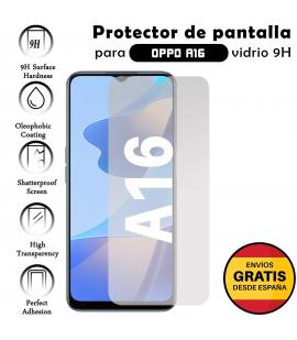 Kit Protector de Pantalla para Oppo A16 Cristal Templado Vidrio 9H Premium