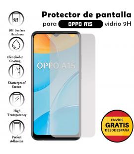 Kit Protector de Pantalla para Oppo A15 Cristal Templado Vidrio 9H Premium