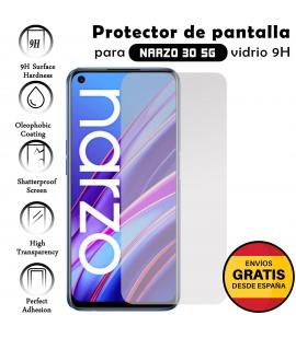 Kit Protector de Pantalla para Realme Narzo 30 5G Cristal Templado Vidrio 9H