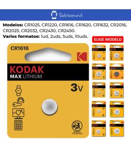 Pila Kodak litio. Pilas de botón CR1025 CR1220 CR1616 CR1620 CR1632 CR2016 CR2025 CR2032 CR2430 CR2450