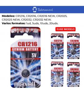 Pila Maxell litio Pilas de botón CR1216, CR2016, CR2016 NEW, CR2025, CR2025 NEW, CR2032, CR2032 NEW Tamaños 1ud 5uds 10uds 20ud
