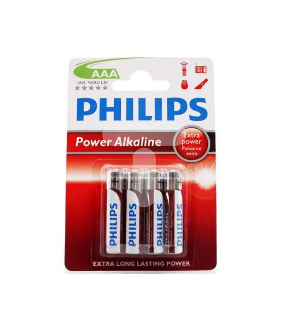 Pila Phillips alcalina. Pilas LR03 LR6 LR20 . Tamaños 4uds 16uds 32uds