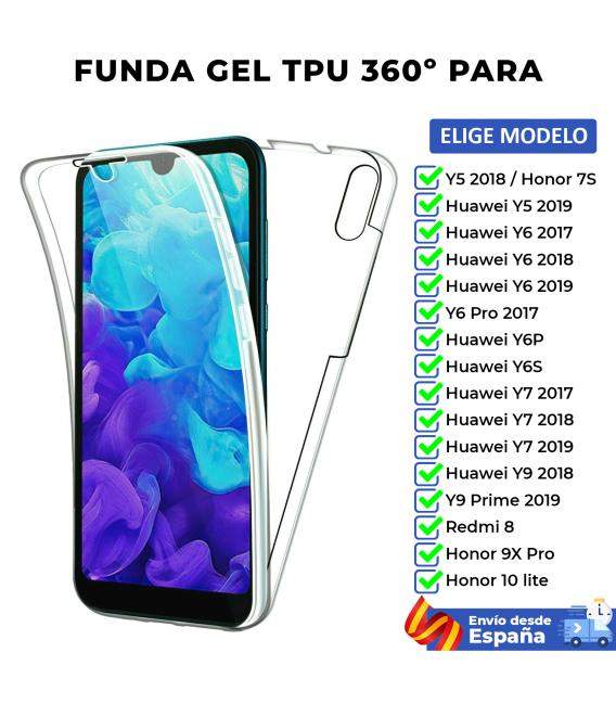 Funda TPU 360 para Huawei Y5 2018 Honor 7S Y5 2019 Y6 Y7 Y9 2017 2018 2019 Prime Pro