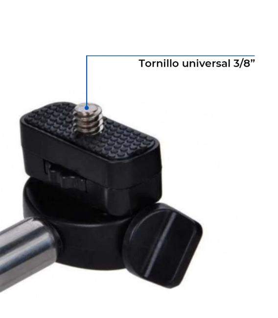 Soporte extensible para cámaras y GoPro de mano. Palo selfie para autofotos.