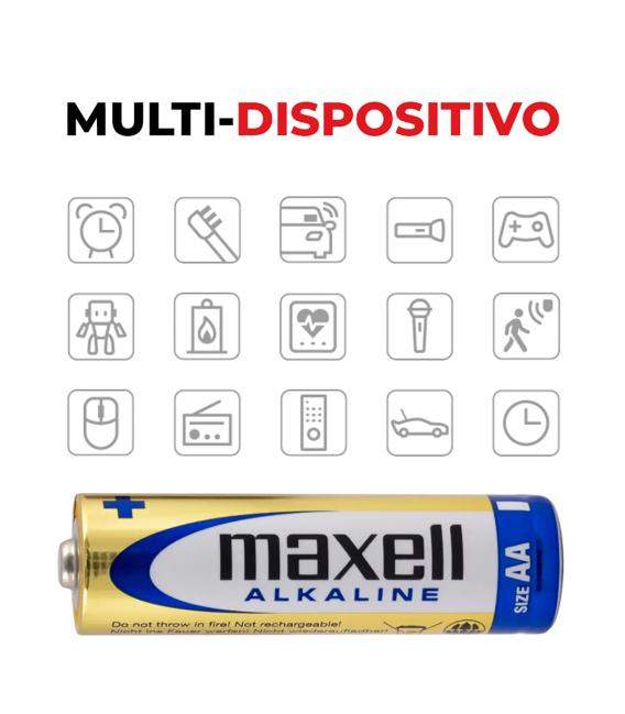 Pilas Maxell bateria original Alcalina Tipo AA LR6 BULK en blister 4X Unidades
