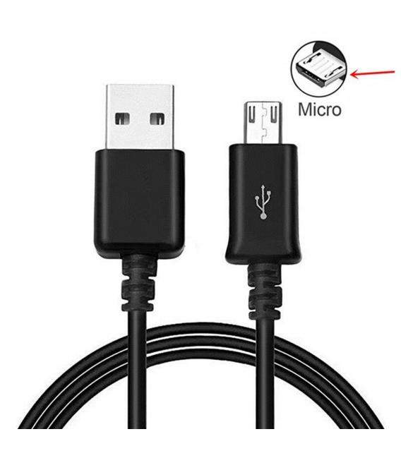 Cable Micro USB para movil de carga y datos. En blanco o negro de 1 o 2 metros, para Huawei Xiaomi Samsung Galaxy