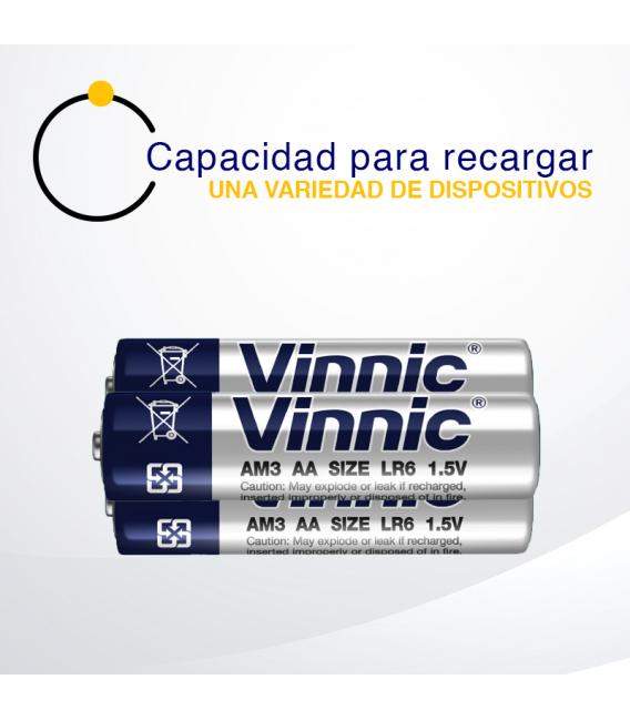 Pilas Vinnic bateria original Alcalina Tipo AA LR6 en blister 40X Unidades