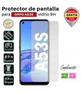 Set Protector de Pantalla para Oppo A53s Cristal Templado Vidrio 9H Premium