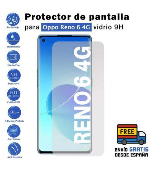 Protector de pantalla Oppo Reno 6 4G de Cristal Templado Vidrio 9H para movil - Todotumovil