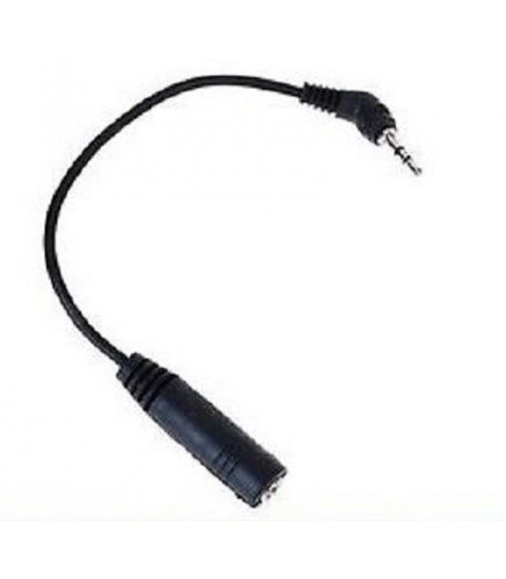 Cable ADAPTADOR de audio MINIJACK MACHO 2,5 mm JACK HEMBRA 3,5 mm FINO A GORDO 