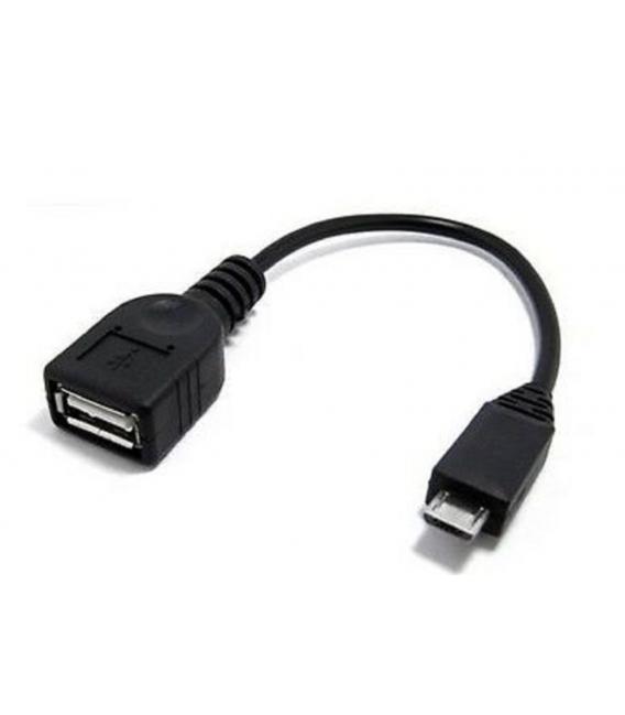 CABLE ADAPTADOR HOST OTG USB 2.0 HEMBRA A MICRO USB MACHO PARA BQ AQUARIS E4.5 
