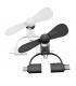 Mini Ventilador portátil 3 en 1 para Dispositivos iOS, Android y más (Conector iOS/USB Tipo C/Micro USB) - thumbnail 6