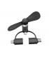 Mini Ventilador portátil 3 en 1 para Dispositivos iOS, Android y más (Conector iOS/USB Tipo C/Micro USB) - thumbnail 7