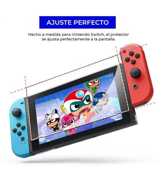 Protector de Pantalla para Nintendo Switch Cristal Templado Pantalla,fácil instalación, a Prueba de Rotura, arañazos-Resistente