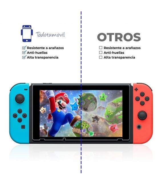 Protector de Pantalla para Nintendo Switch Cristal Templado Pantalla,fácil instalación, a Prueba de Rotura, arañazos-Resistente