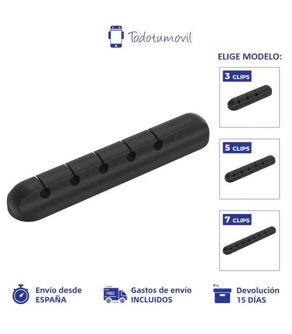 Organizador de Cables de Silicona Soporte de Cable para Ratón Teclado y Auriculares con USB Flexible