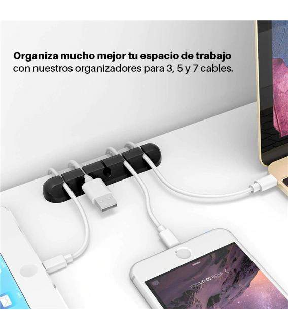 Organizador de Cables de Silicona Soporte de Cable para Ratón Teclado y Auriculares con USB Flexible