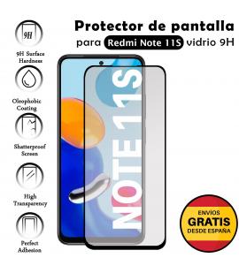 Kit Protector de Pantalla para Xiaomi Redmi Note 11S NEGRO cristal templado 3D