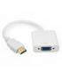 CABLE ADAPTADOR CONVERSOR DE HDMI MACHO A VGA HEMBRA 1080p BLANCO - thumbnail 1