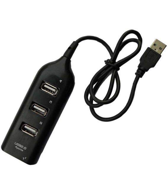 CABLE LADRON USB MULTIPUERTO ADAPTADOR DUPLICADOR CONEXION 2.0 NEGRO