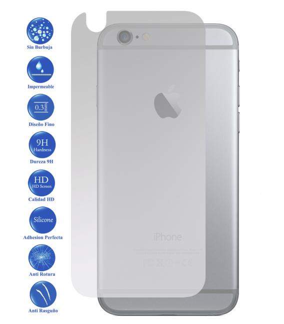 Protector de Pantalla Cristal Templado Vidrio 9H para Apple Iphone 6 I6 Trasero