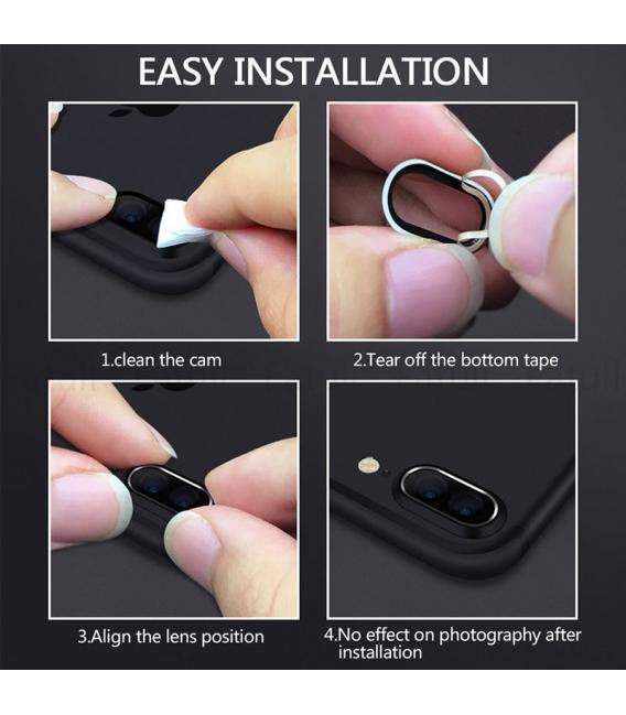 Protector Aro Anillo de metal para camara y lente Apple Iphone 6 I6 Color Negro