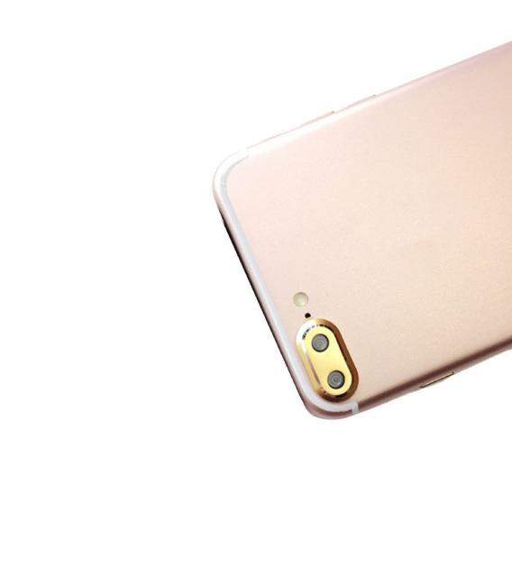Protector Aro Anillo de metal para camara y lente Iphone 8 Plus I8 + Color Oro