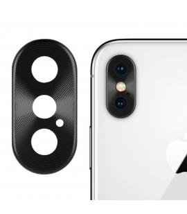 Protector Aro Anillo de metal para camara y lente Apple Iphone X 10 Color Negro
