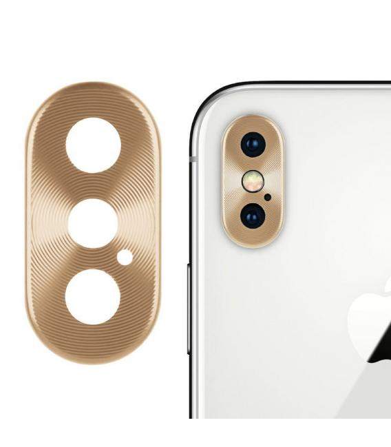 Protector Aro Anillo de metal para camara y lente Apple Iphone X 10 Color Oro