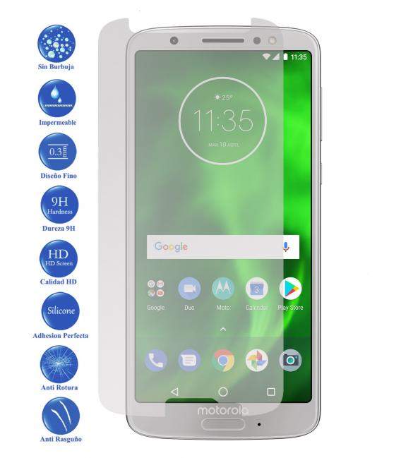 Protector de Pantalla Cristal Templado Vidrio 9H Premium para Motorola Moto G6