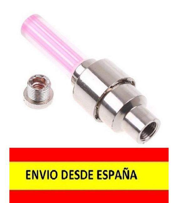 2x Tapon Luz Led para valvula Llanta de Rueda Coche Moto Bici Bicicleta LUCES