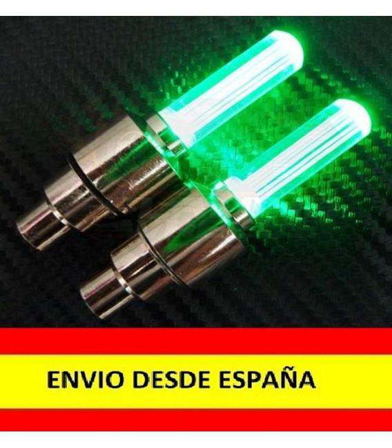 2x Tapon Luz Led para valvula Llanta de Rueda Coche Moto Bici Bicicleta LUCES