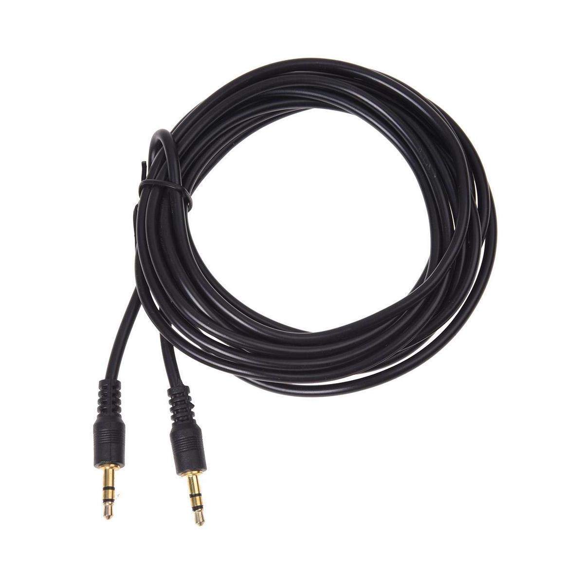 Cable negro de extension alargador audio mini Jack 3.5 mm Macho a macho 3  metros