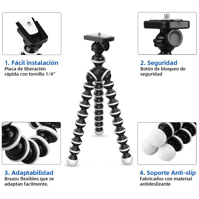 Soporte trípode flexible estilo Gorillapod 2